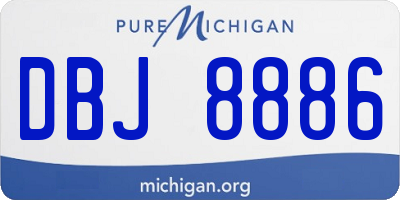 MI license plate DBJ8886
