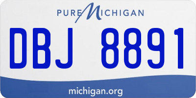 MI license plate DBJ8891
