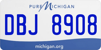 MI license plate DBJ8908
