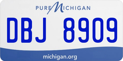 MI license plate DBJ8909