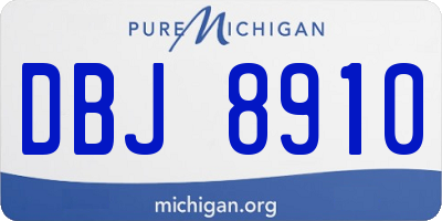 MI license plate DBJ8910