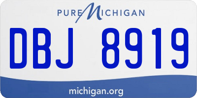 MI license plate DBJ8919