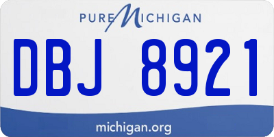MI license plate DBJ8921