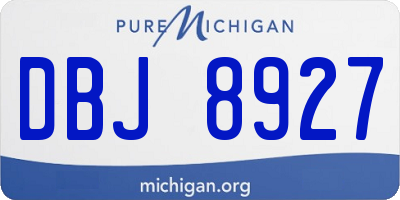 MI license plate DBJ8927