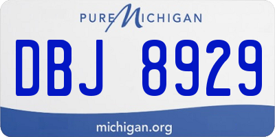 MI license plate DBJ8929