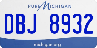 MI license plate DBJ8932