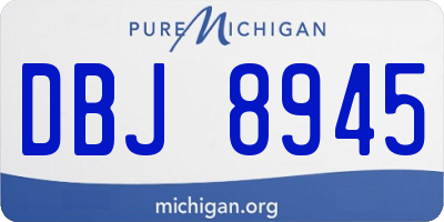 MI license plate DBJ8945