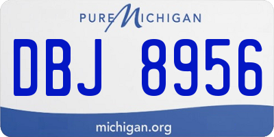 MI license plate DBJ8956