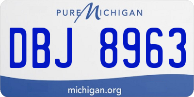 MI license plate DBJ8963