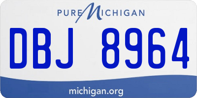 MI license plate DBJ8964