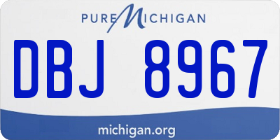 MI license plate DBJ8967