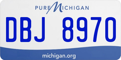 MI license plate DBJ8970