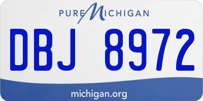 MI license plate DBJ8972