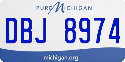 MI license plate DBJ8974
