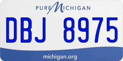 MI license plate DBJ8975