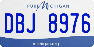 MI license plate DBJ8976