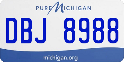 MI license plate DBJ8988