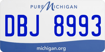 MI license plate DBJ8993