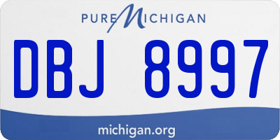 MI license plate DBJ8997