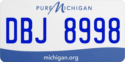 MI license plate DBJ8998
