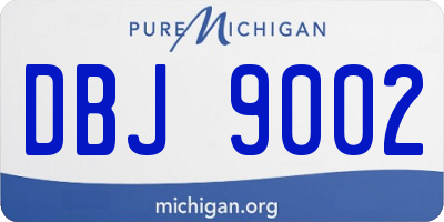 MI license plate DBJ9002