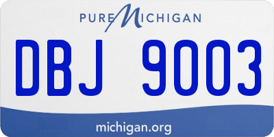 MI license plate DBJ9003