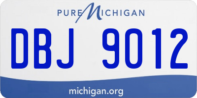 MI license plate DBJ9012