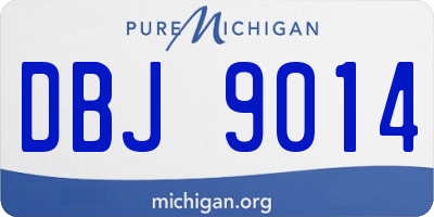 MI license plate DBJ9014