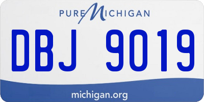 MI license plate DBJ9019