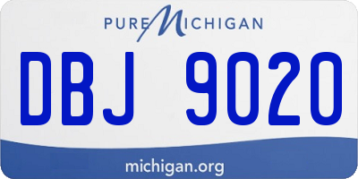 MI license plate DBJ9020