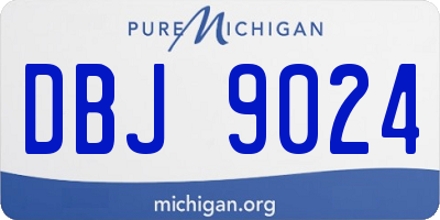 MI license plate DBJ9024