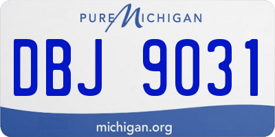 MI license plate DBJ9031