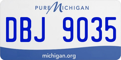 MI license plate DBJ9035