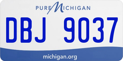 MI license plate DBJ9037