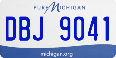 MI license plate DBJ9041