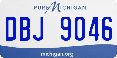 MI license plate DBJ9046