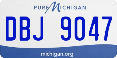 MI license plate DBJ9047