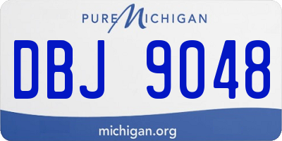 MI license plate DBJ9048