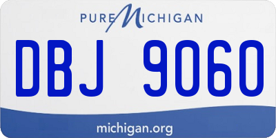 MI license plate DBJ9060
