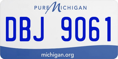 MI license plate DBJ9061
