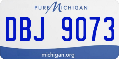 MI license plate DBJ9073