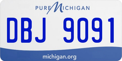 MI license plate DBJ9091