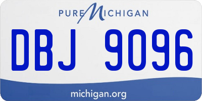 MI license plate DBJ9096