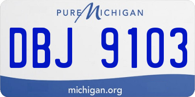 MI license plate DBJ9103