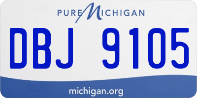 MI license plate DBJ9105