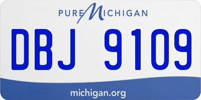 MI license plate DBJ9109