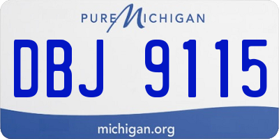 MI license plate DBJ9115
