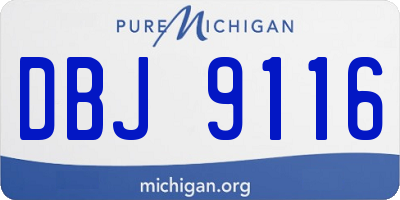 MI license plate DBJ9116