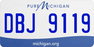 MI license plate DBJ9119