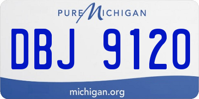 MI license plate DBJ9120